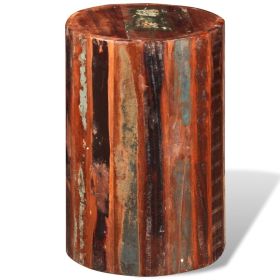 vidaXL Stool Solid Reclaimed Wood (Option: as picture)