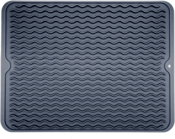 Large Kitchen Silicone Dish Mats Heat Resistant Dry Mats 16 X 12 Inch (Option: Dark gray)