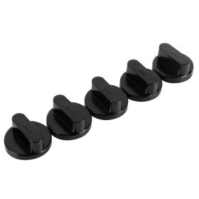 5Pcs New Black Universal Cooker Oven Gas Stove Grill Control Knobs Switch Home Kitchen Use (Option: as picture)