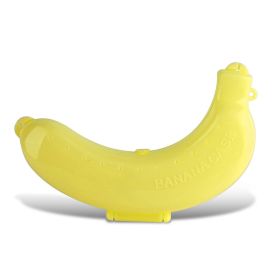 Cute 3 Colors Fruit Banana Protector Box Holder Case Lunch Container Storage New (Color: Yellow)