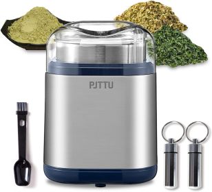 Electric Grinder For Herb,pice,Pollen And Coffee Fast Grinding For Flower Buds,Dry Spices,And Herbs Compact Size  Silver (Option: A)